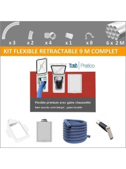 KIT FLEXIBLE RETRACTABLE PRATICO 9 M PRET A POSER